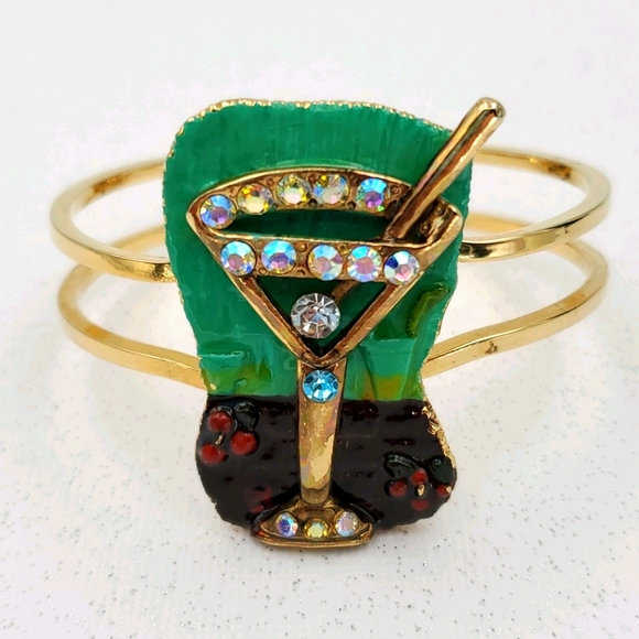 Rhinestone Martini Bracelet - Picture 2 of 6